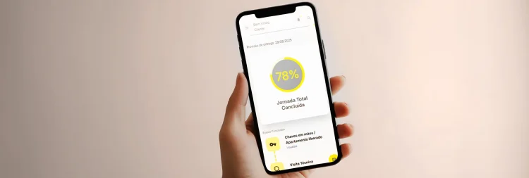 Como é o acompanhamento digital da obra no app da Blink Reformei?