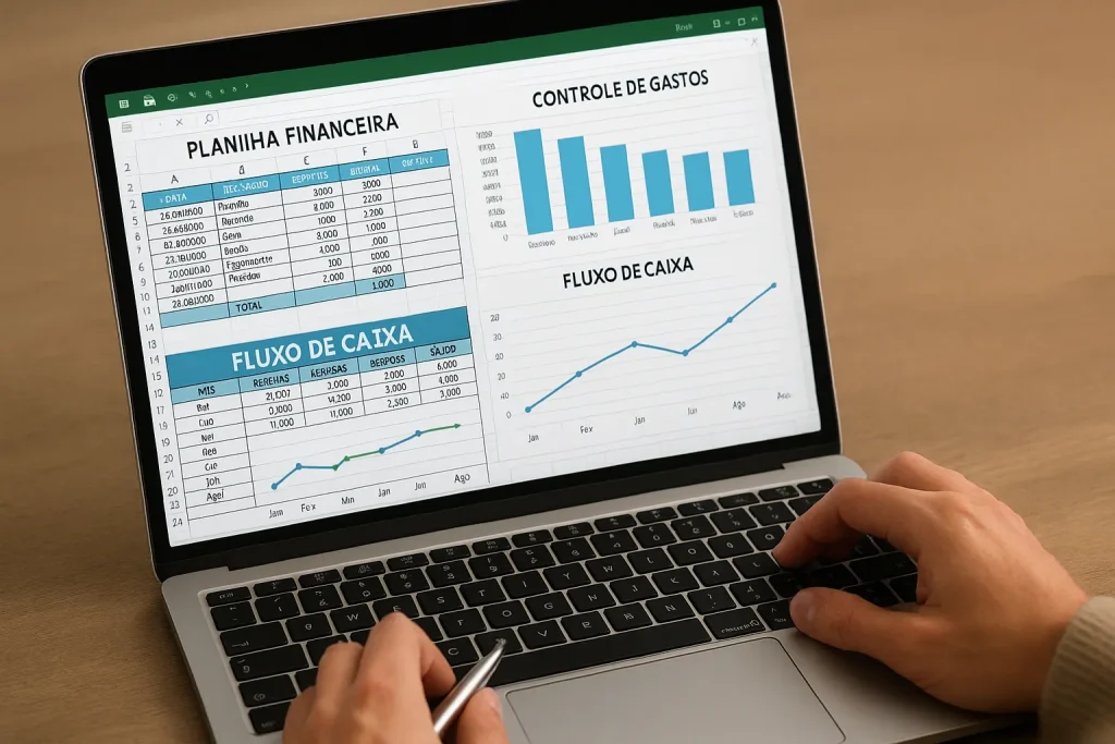Planilha de controle de gastos e fluxo de pagamento