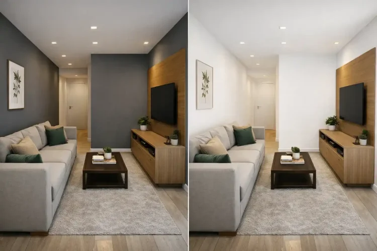 Como ter ambientes maiores usando tintas